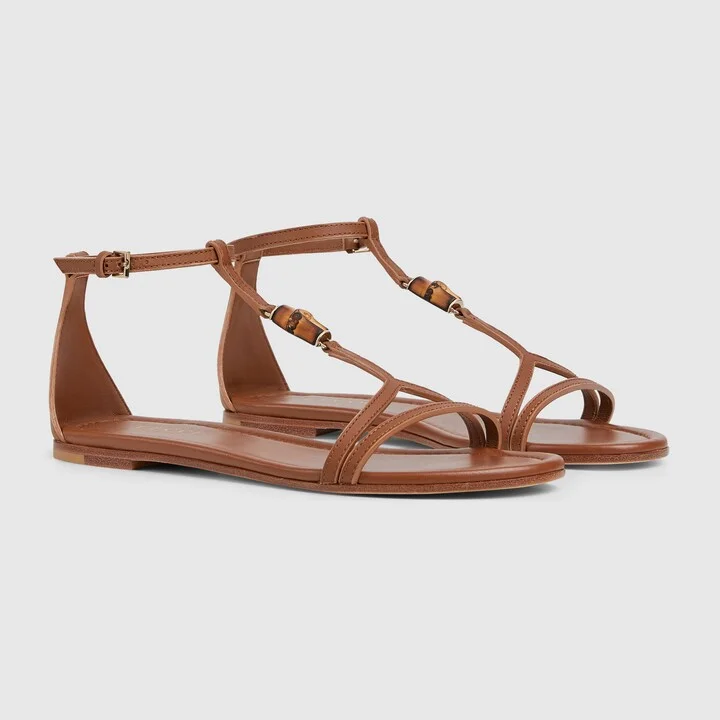 Women's sandal with bamboo detail - Image 2