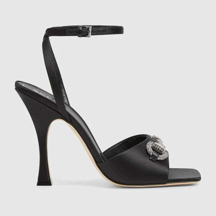 Women's sandal with crystal Horsebit