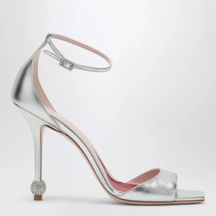 Women's Sandal With Jewelled Heel