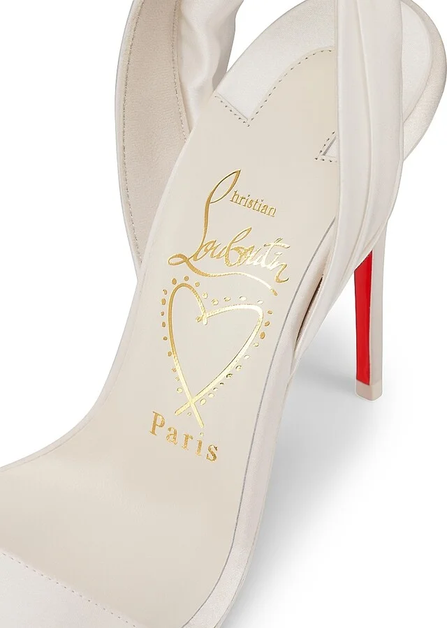 Women's Sandale Du Désert 100MM Satin Sandals - White - Size 9 - Image 5