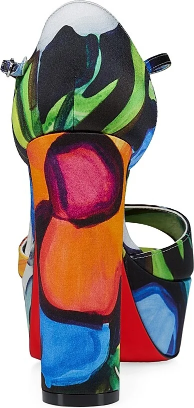 Women's Sandaloo 130MM Crepe Satin Platform Sandals - Size 5.5 - Image 3