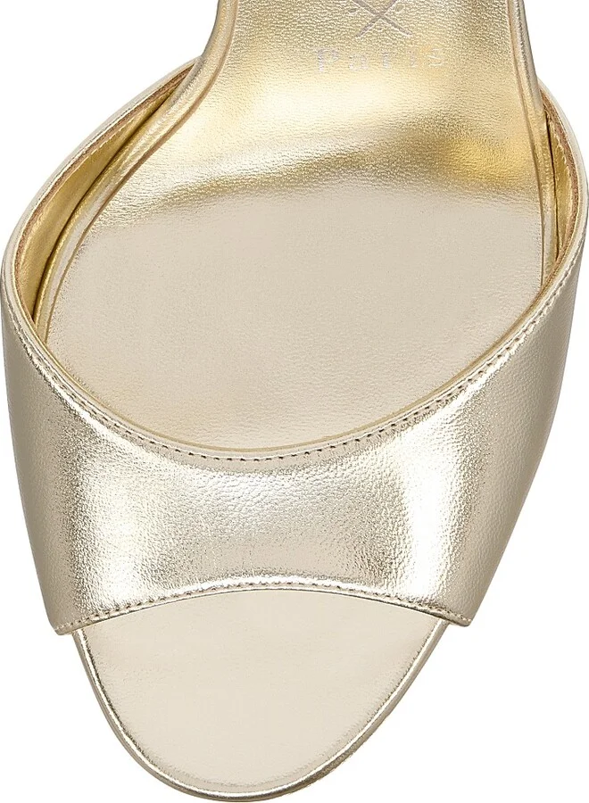 Women's Sandaloo 130MM Leather Sandals - Gold - Size 6.5 - Image 4