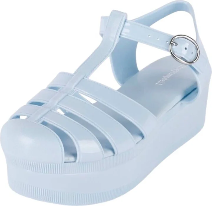 Women's Sandals 8 Platform Jelly Y2K Sandals In Candied Blue
