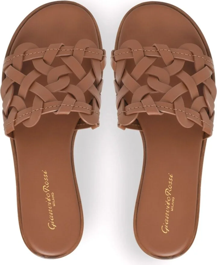 Women's Sandals Leather Brown - Image 3