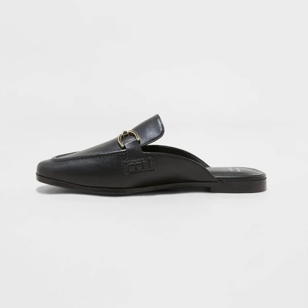 Women's Sandy Mule Flats with Memory Foam Insole - A New Day™ : Slip-On Faux Leather, Pointed Toe - Image 2