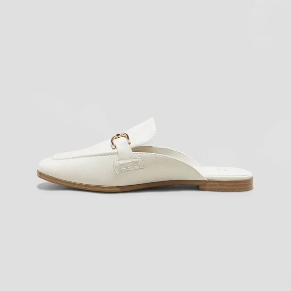 Women's Sandy Mule Flats with Memory Foam Insole - A New Day™ : Slip-On Faux Leather, Pointed Toe - Image 3