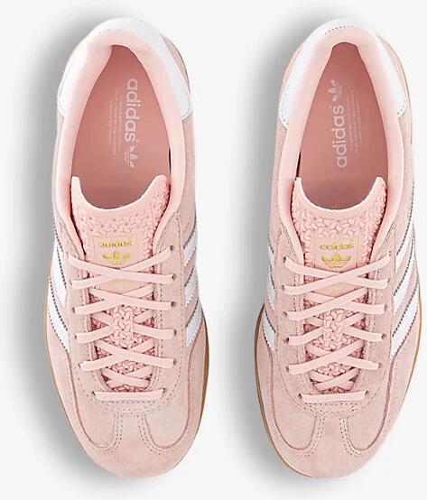 Womens Sandy Pink White Gum Gazelle Indoor Suede Low-Top Trainers Eur 38.5 / 5.5 Uk Women - Image 2