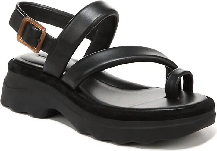 Women's Santa Cruz Leather Sandal In Black