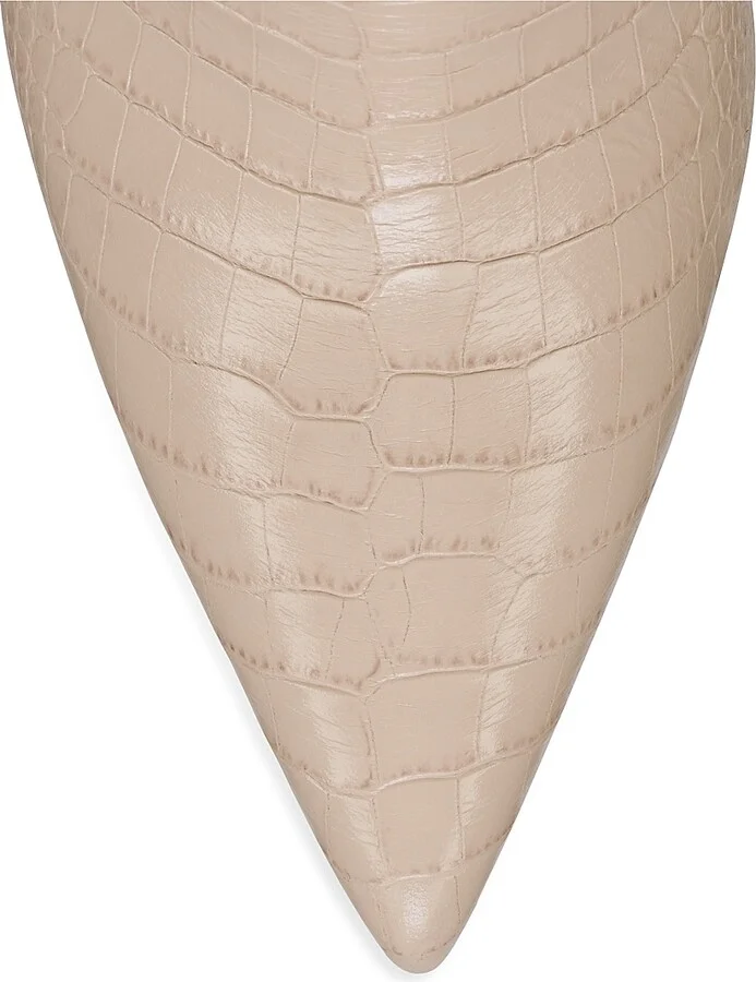 Women's Santia Botta 85MM Leather Boots - Pearl - Size 4 - Image 4