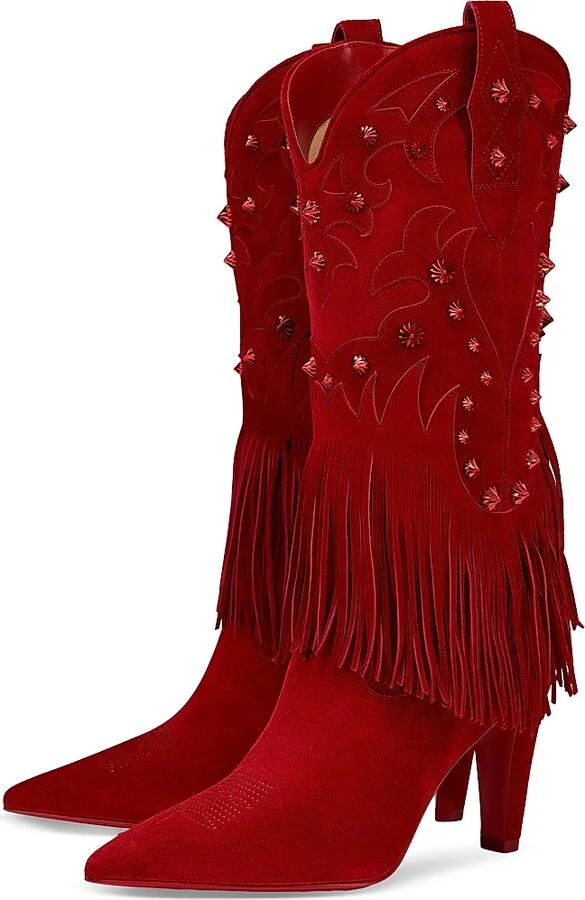 Women's Santia Fringe 85MM Boots - Fever - Size 7 - Image 2