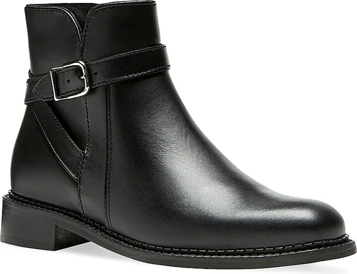 Women's Sarah 30MM Leather Ankle Boots - Black - Size 5 - Image 2