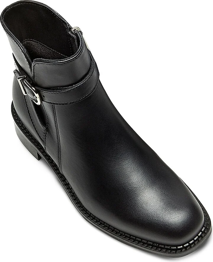 Women's Sarah 30MM Leather Ankle Boots - Black - Size 5 - Image 4