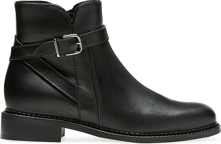 Women's Sarah 30MM Leather Ankle Boots - Black - Size 5