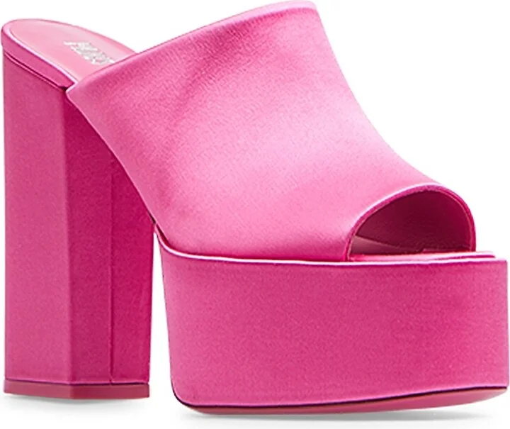 Women's Sasha Satin Platform Mules - Flamingo - Size 7.5 - Image 2