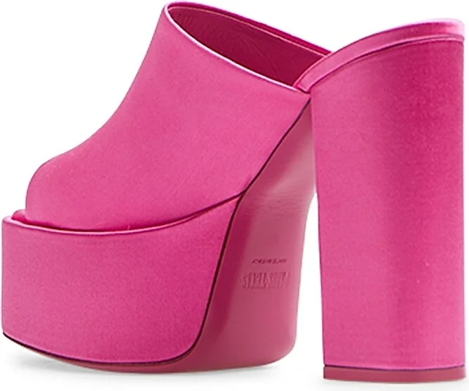 Women's Sasha Satin Platform Mules - Flamingo - Size 7.5 - Image 3