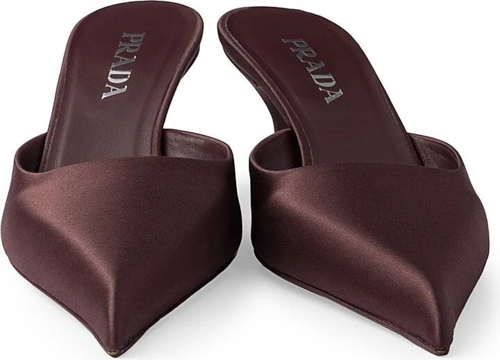 Women's Satin 55MM Mules - Black - Size 10 - Image 8