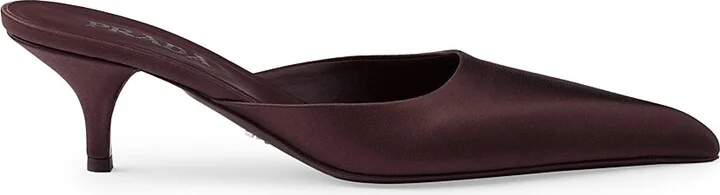 Women's Satin 55MM Mules - Black - Size 10 - Image 9