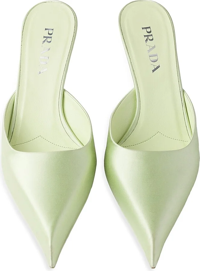 Women's Satin 55MM Mules - Black - Size 10 - Image 11