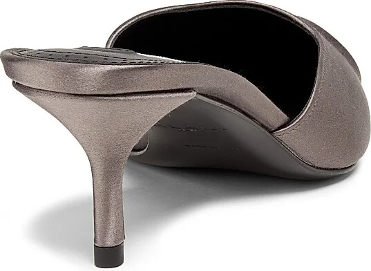 Women's Satin 55MM Mules - Taupe - Size 6 - Image 3