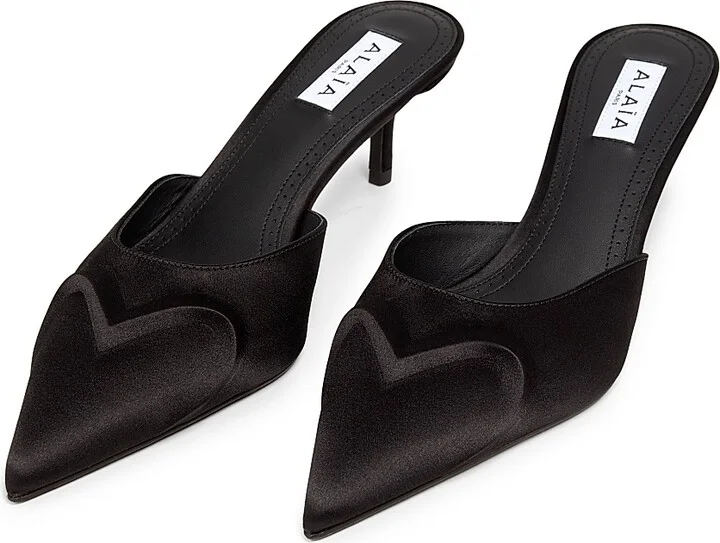 Women's Satin 55MM Mules - Taupe - Size 6 - Image 7