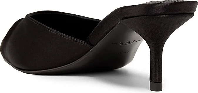Women's Satin 55MM Mules - Taupe - Size 6 - Image 8