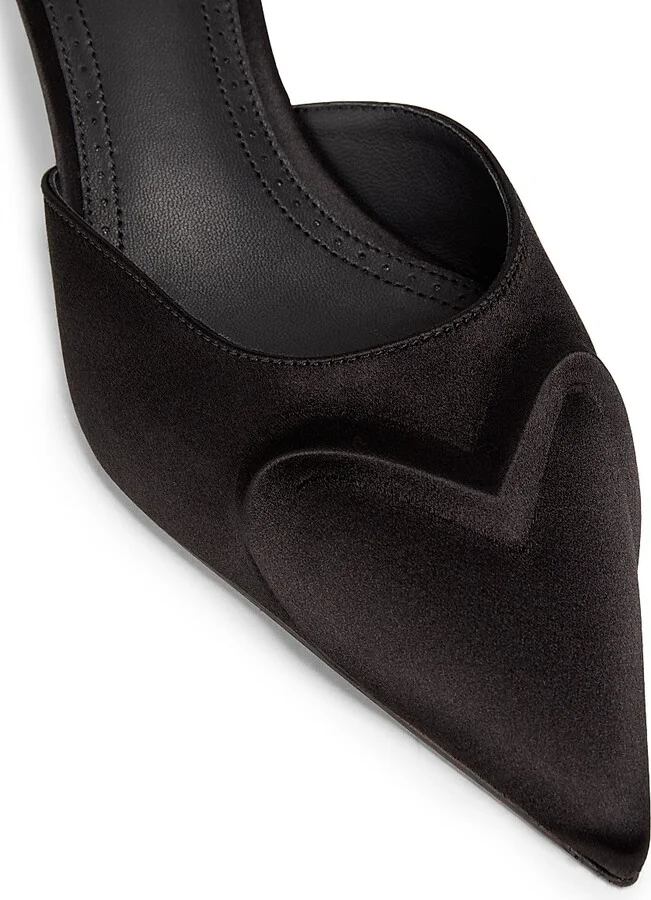 Women's Satin 55MM Mules - Taupe - Size 6 - Image 9