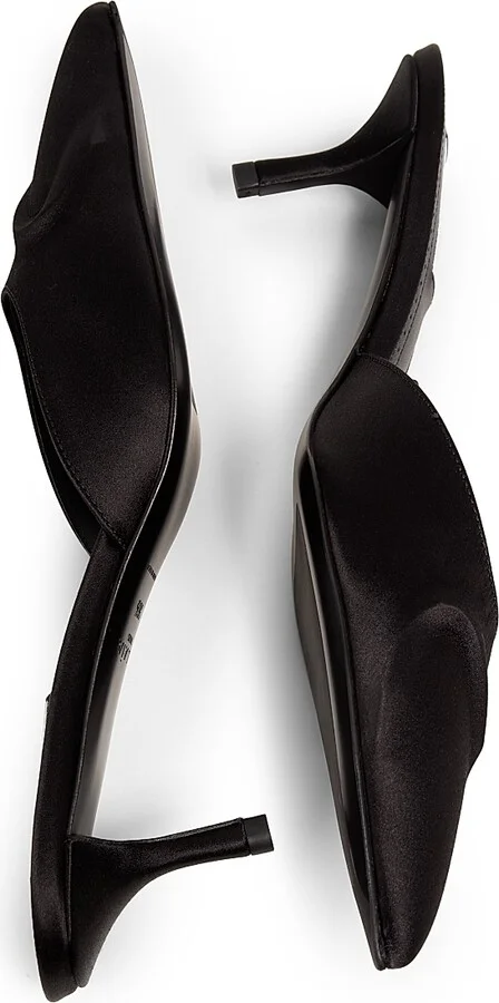 Women's Satin 55MM Mules - Taupe - Size 6 - Image 11