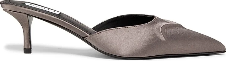 Women's Satin 55MM Mules - Taupe - Size 6