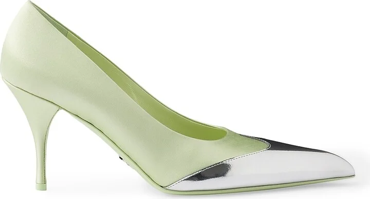 Women's Satin 85MM Pumps - Green - Size 7