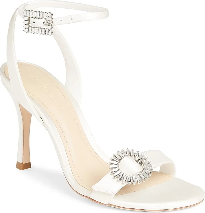 Women's Satin 90MM Sandals - White - Size 6 - Image 2