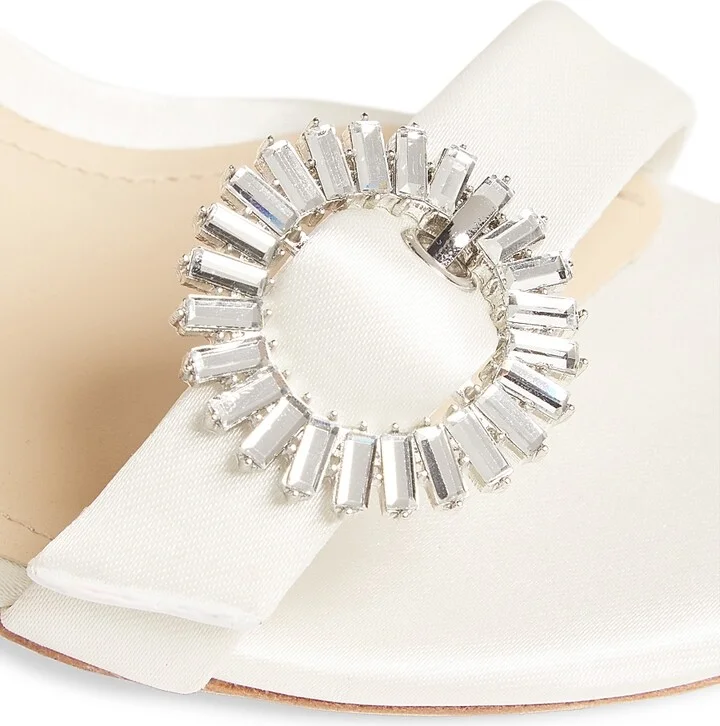 Women's Satin 90MM Sandals - White - Size 6 - Image 5