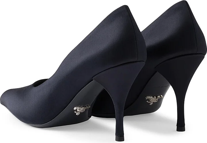Women's Satin Pumps - Blue - Size 7 - Image 3