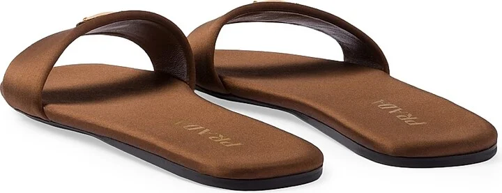 Women's Satin Slides - Brown - Size 6 - Image 4