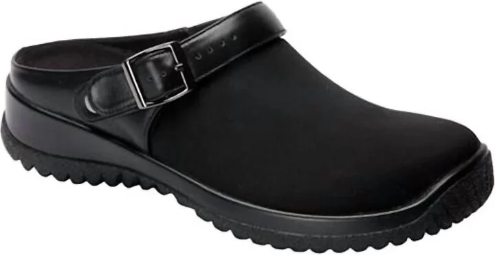 Women's Savannah Clogs In Black Stretch