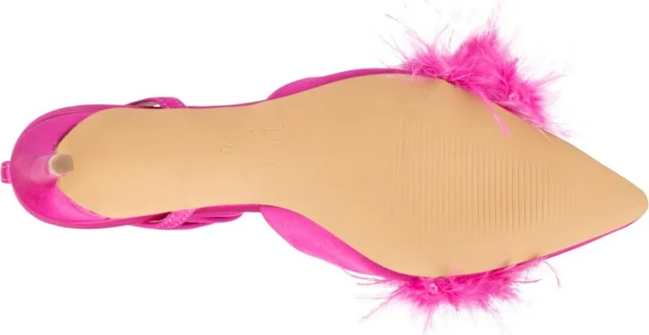 Womens Saylor- Faux Feather Heel Sandal - Image 4