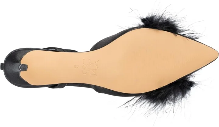 Womens Saylor- Faux Feather Heel Sandal - Image 9