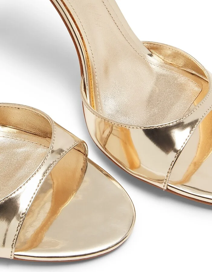 Women's Scarlett 100MM Metallic Leather Stiletto Sandals - Prata - Size 5 - Image 11
