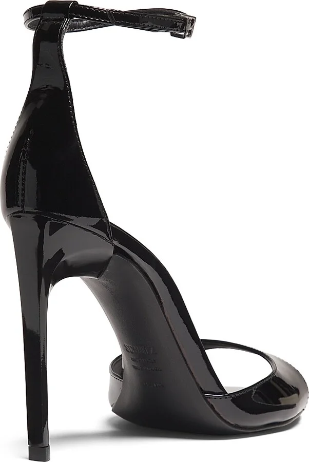 Women's Scarlett 100MM Patent Leather Stiletto Sandals - Black - Size 5 - Image 3