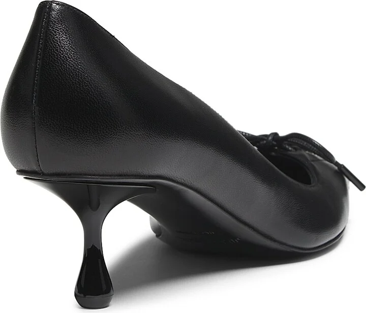 Women's Scarlett 50MM Lace-Up Leather Pumps - Black - Size 6 - Image 3