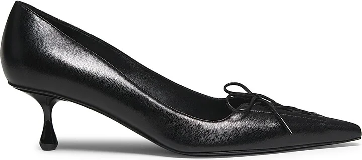 Women's Scarlett 50MM Lace-Up Leather Pumps - Black - Size 6