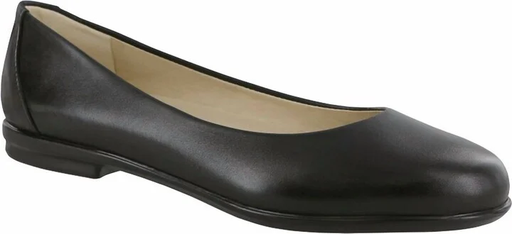Women's Scenic Ballet Flat Shoes Slim In Black