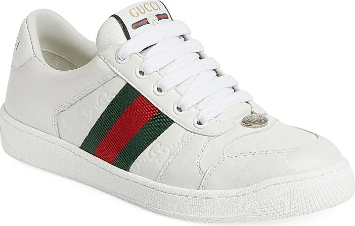 Women's Screener Leather Low-Top Sneakers - Great White - Size 6 - Image 2