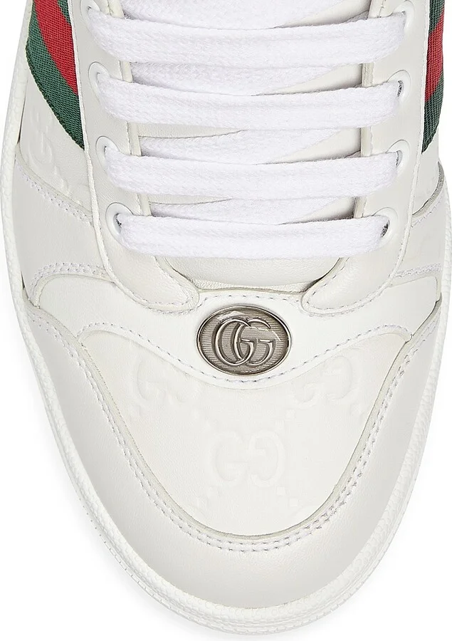 Women's Screener Leather Low-Top Sneakers - Great White - Size 6 - Image 4