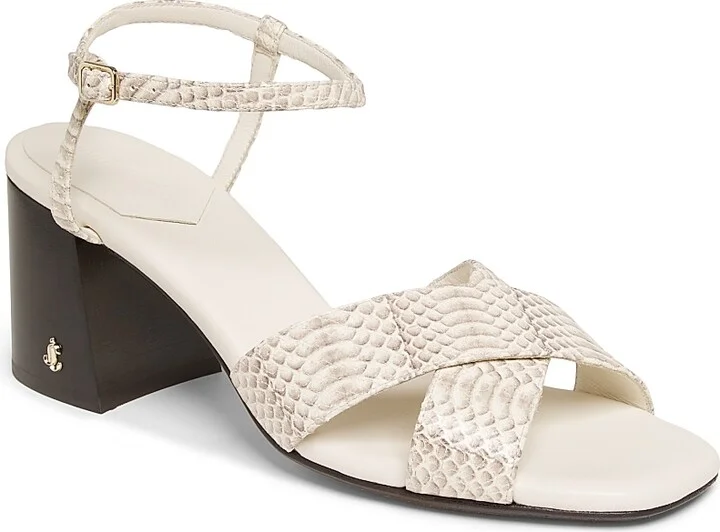 Women's Seasonal Valla 65MM Printed Leather Sandals - Roccia - Size 5 - Image 2