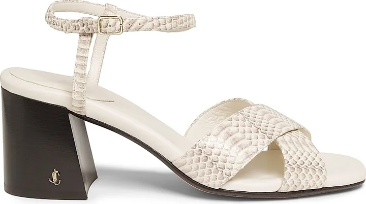Women's Seasonal Valla 65MM Printed Leather Sandals - Roccia - Size 5