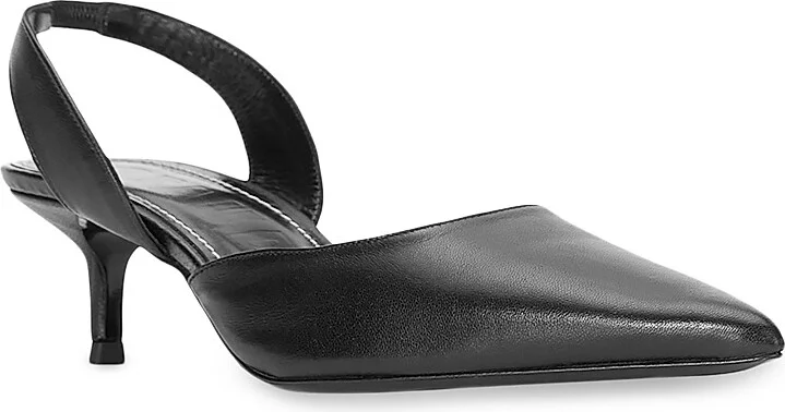Women's Sebastian 40MM Leather Slingback Pumps - Black - Size 6 - Image 2