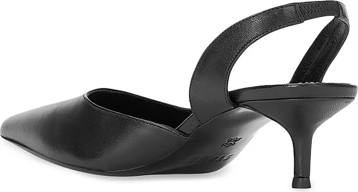 Women's Sebastian 40MM Leather Slingback Pumps - Black - Size 6 - Image 3