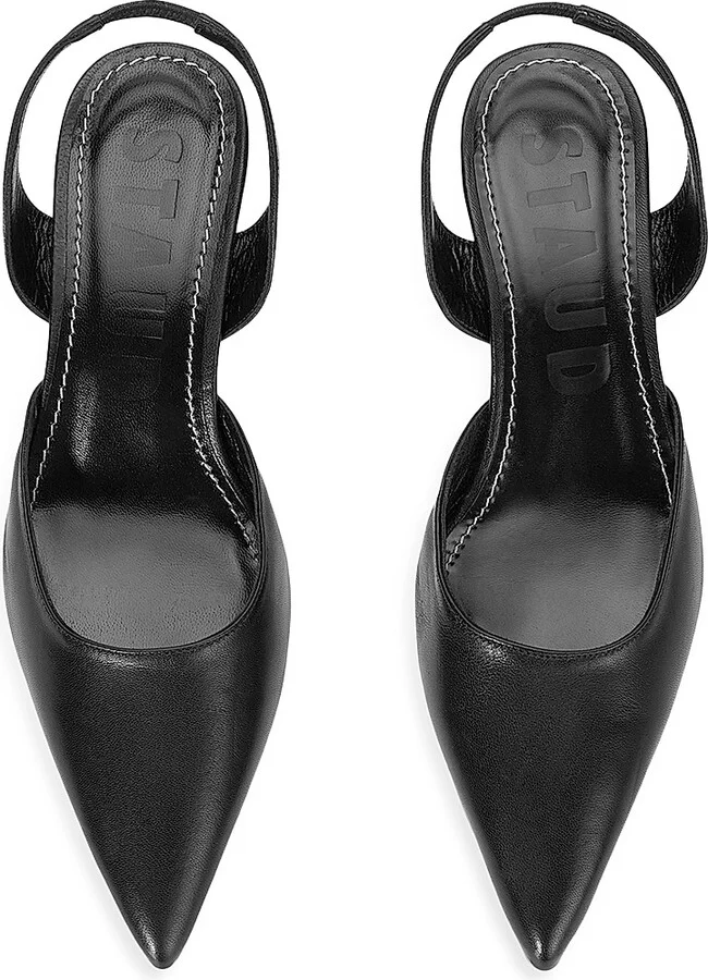 Women's Sebastian 40MM Leather Slingback Pumps - Black - Size 6 - Image 4