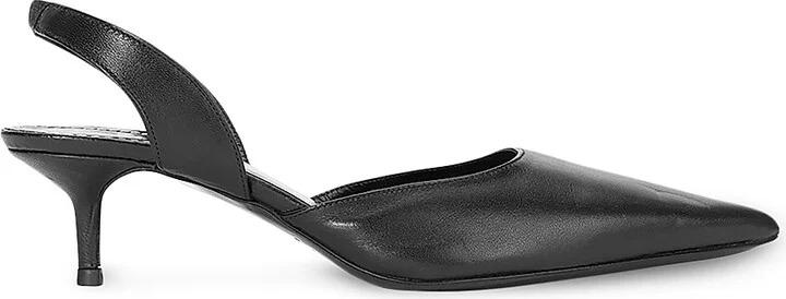 Women's Sebastian 40MM Leather Slingback Pumps - Black - Size 6