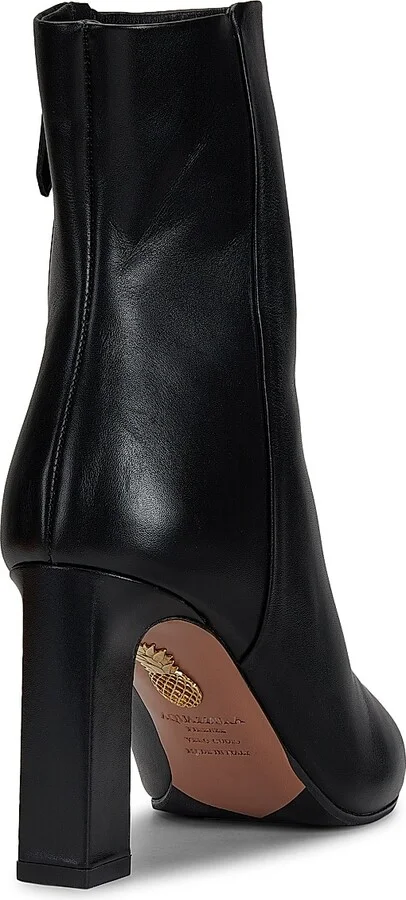 Women's Sellier 85MM Leather Booties - Black - Size 5.5 - Image 3